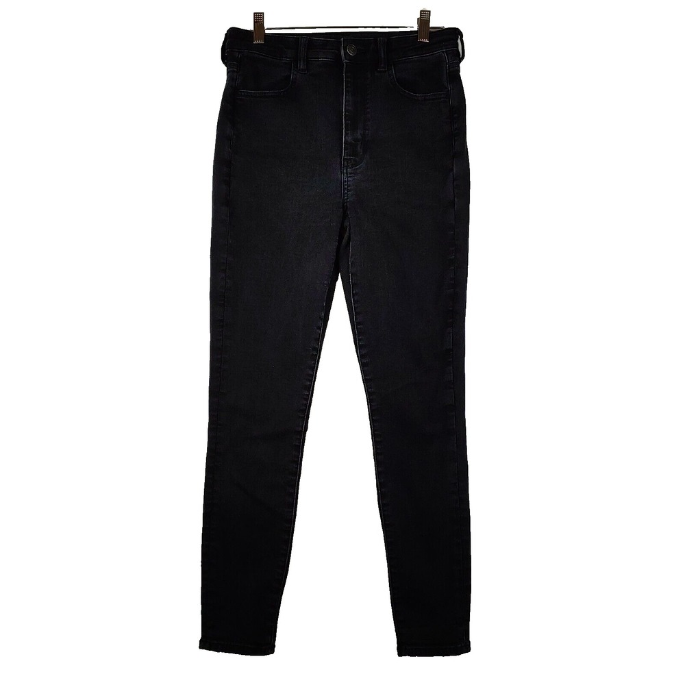 American Eagle Jegging Jeans Womens 6 Regular 28x26 Black Highest Rise Stretch